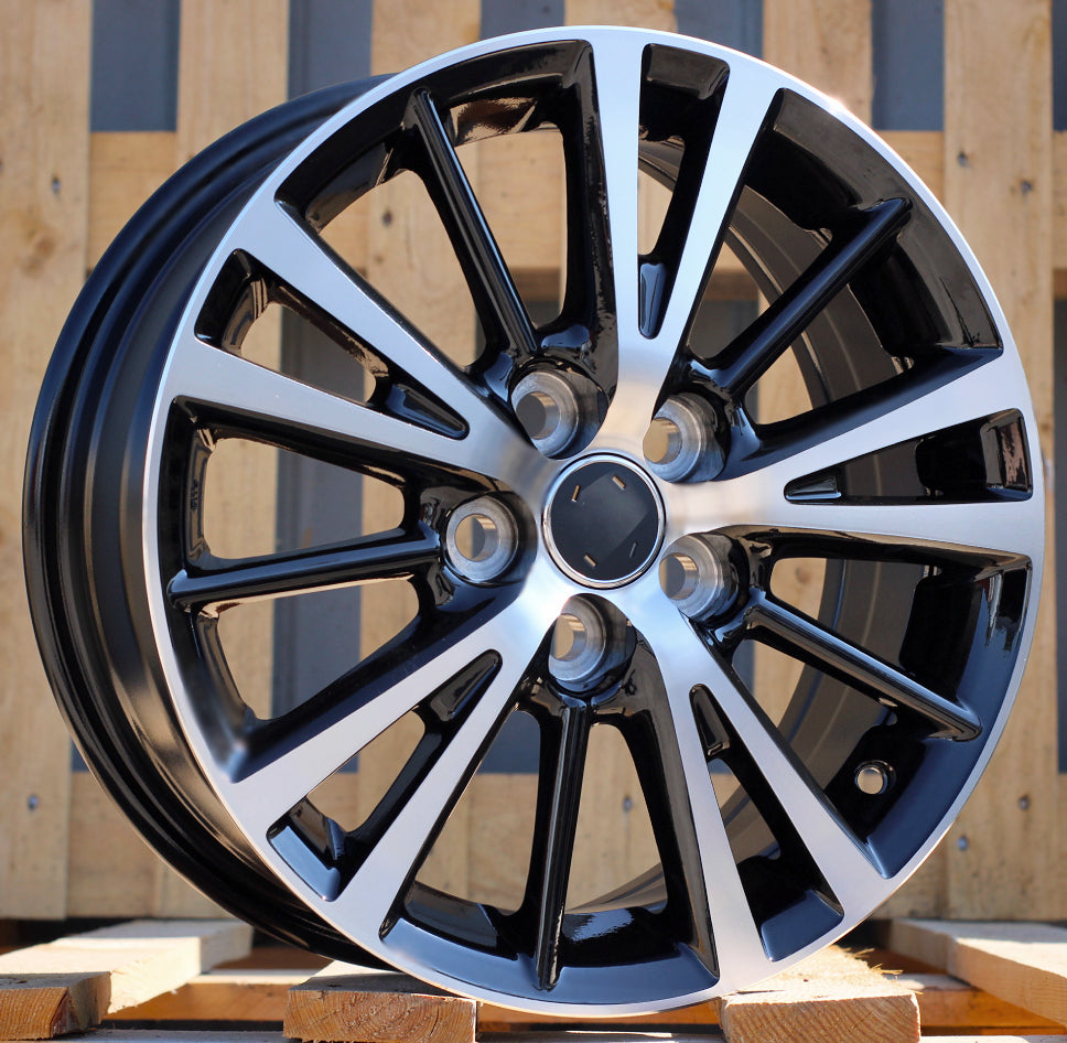 TOYOTA 6x15 5x100 ET39 54,1 L1051 Noir poli