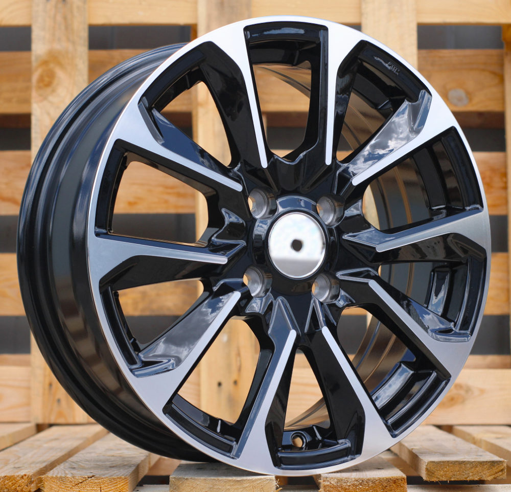 6x16 4x100 ET42 60,1 L1666 Noir poli