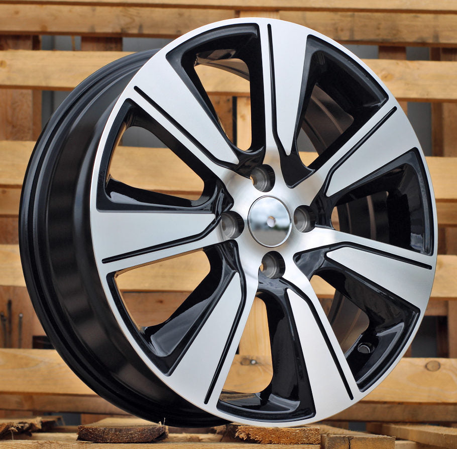 6,5x17 4x100 ET45 60,1 L1671 Noir poli