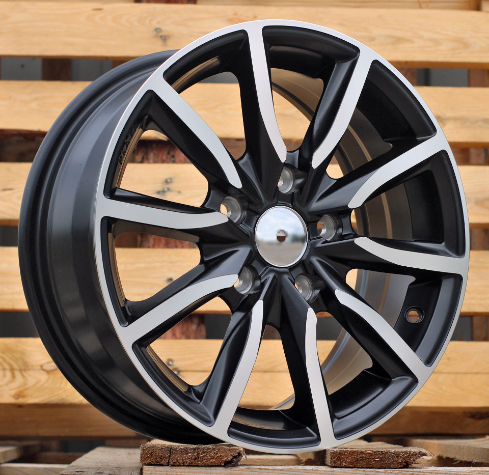 6,5x15 5x114,3 ET40 67,1 LU263 Noir poli semi-mat