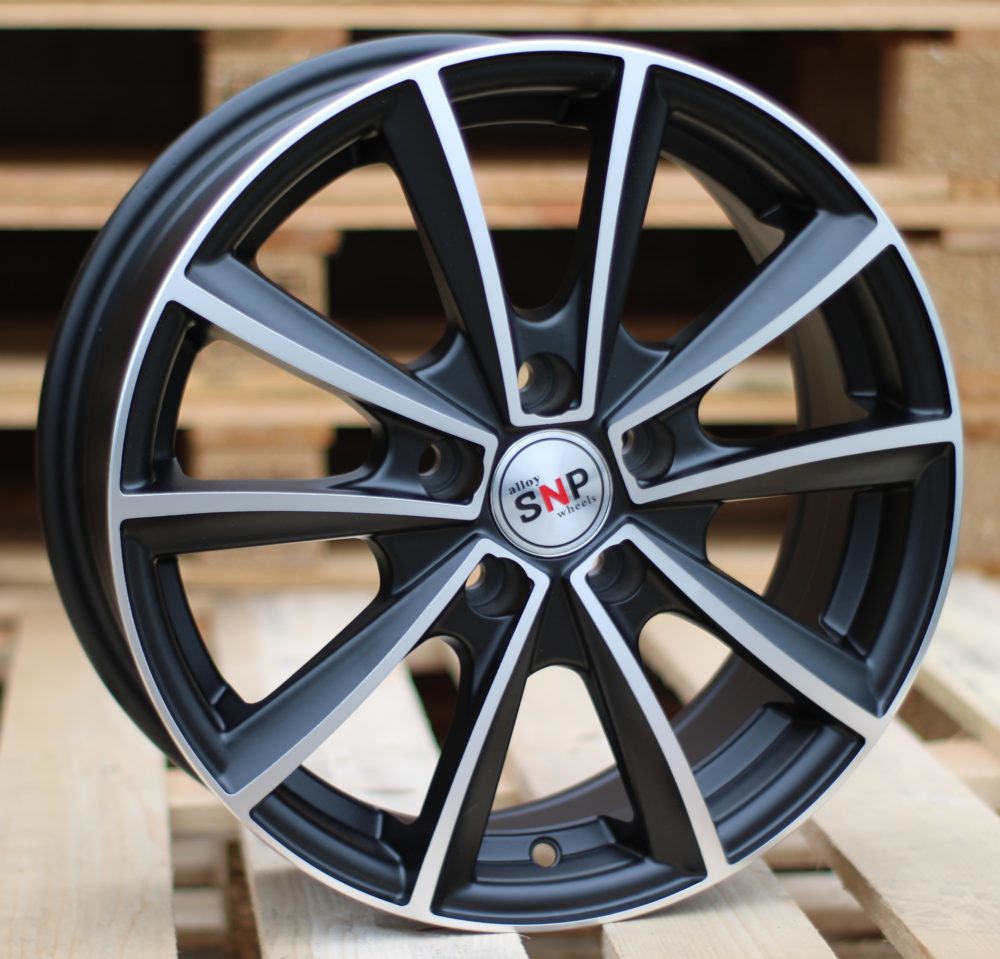 6x15 5x110 ET39 73,1 M15 Noir poli mat