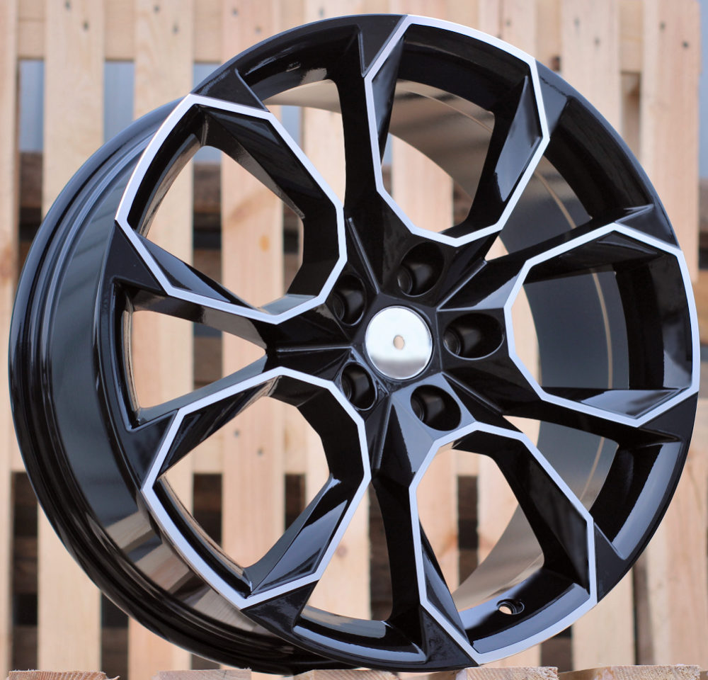 SKODA 8x18 5x112 ET45 57,1 SK516 Noir poli