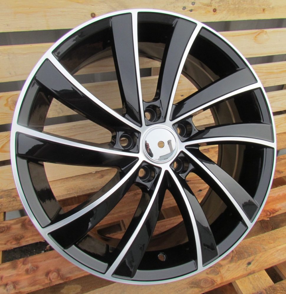 SKODA 6,5x16 5x112 ET46 57,1 SK523 Noir poli