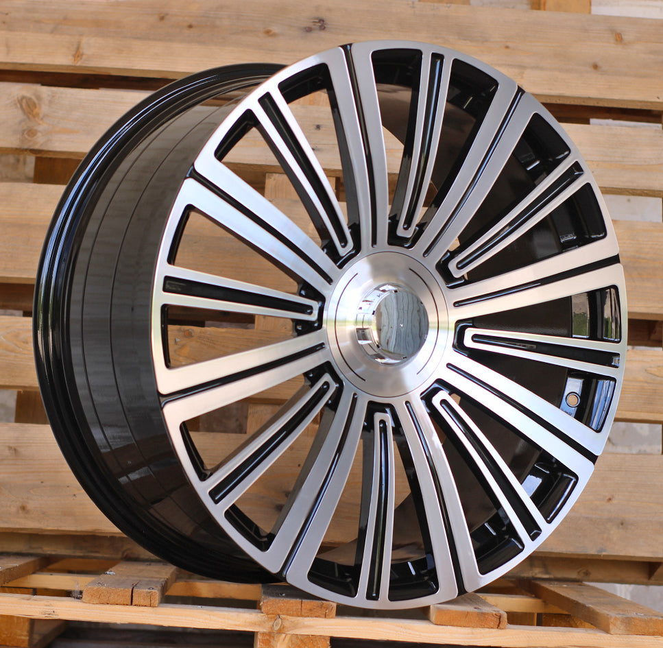 MERCEDES 10x22 5x112 ET40 66,6 TX139A Noir poli