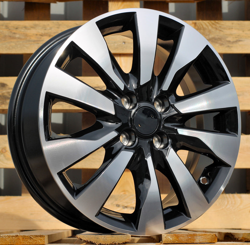 6x16 4x100 ET45 60,1 W1785 Noir poli