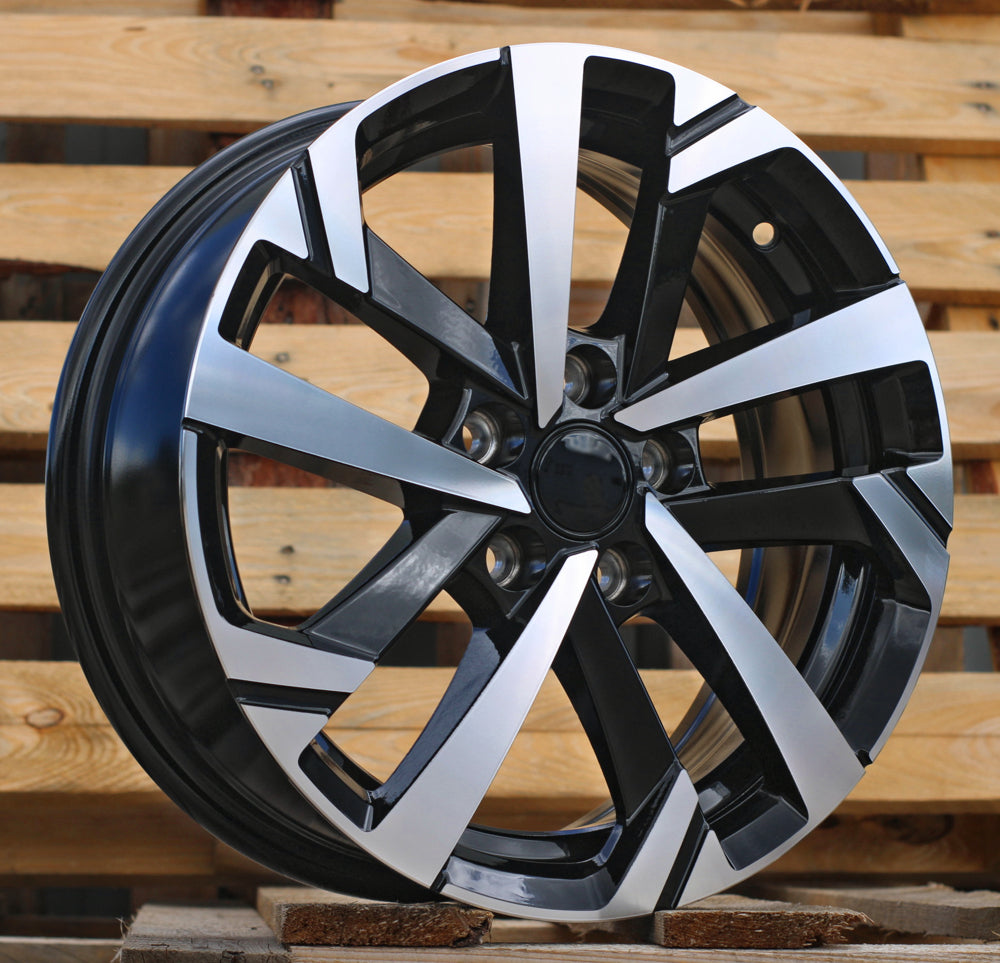 VW 6x15 5x100 ET40 57,1 XE276 Noir poli