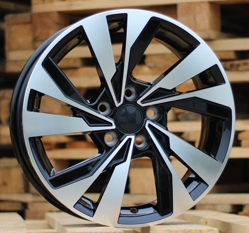 VW 6x15 5x100 ET40 57,1 XE277 Noir poli