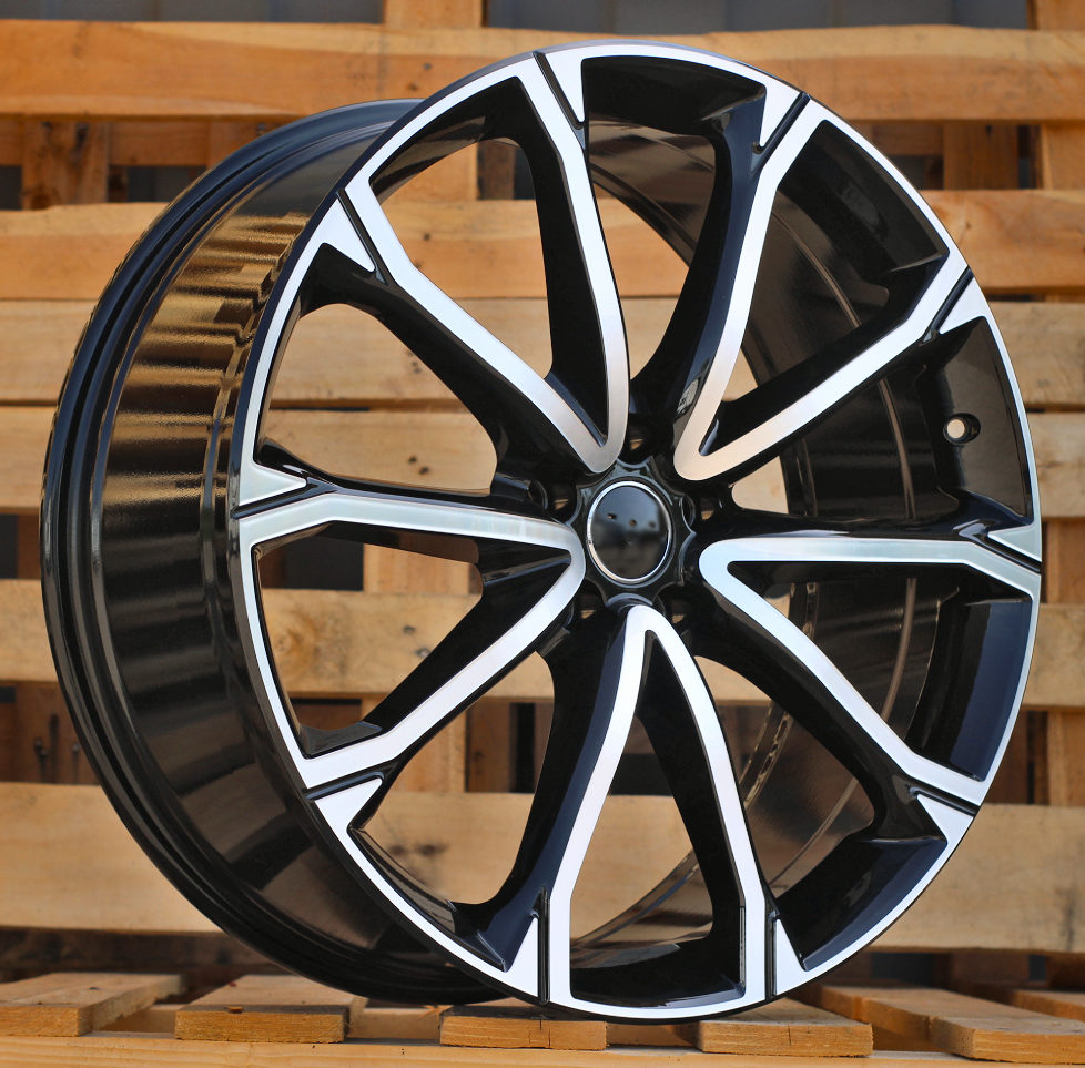 AUDI 8,5x21 5x112 ET38 66,6 Y1197 Noir poli