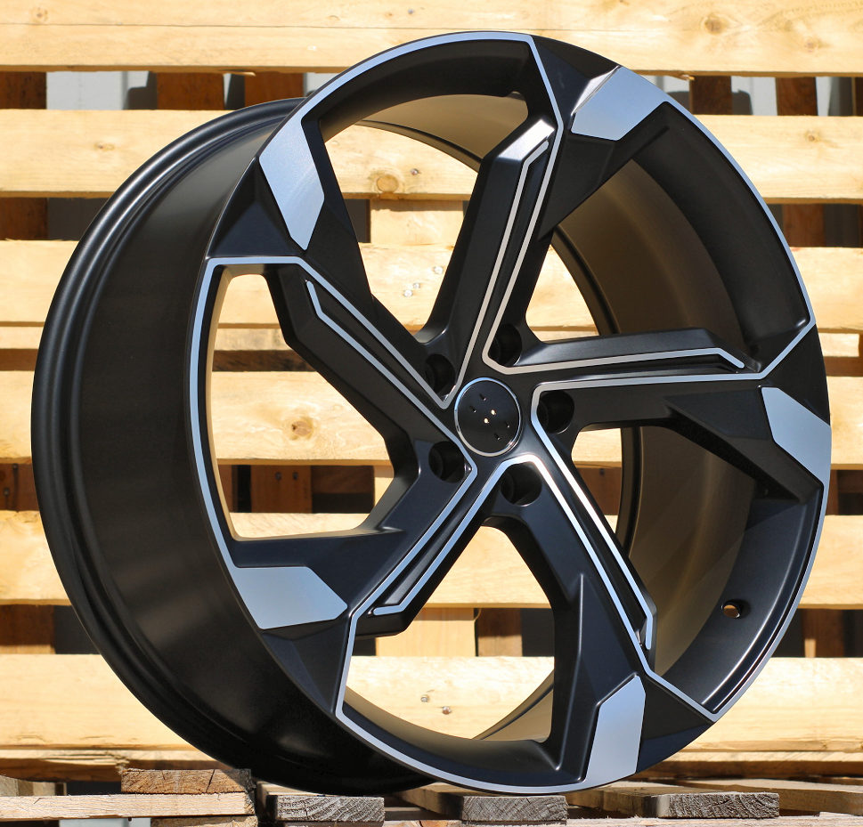 AUDI 9,5x22 5x112 ET36 66,6 Y1201 Noir poli semi-mat