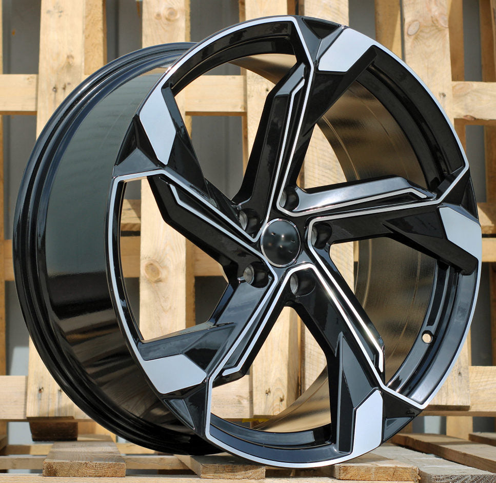 AUDI 9x21 5x112 ET31 66,6 Y1201 Noir poli