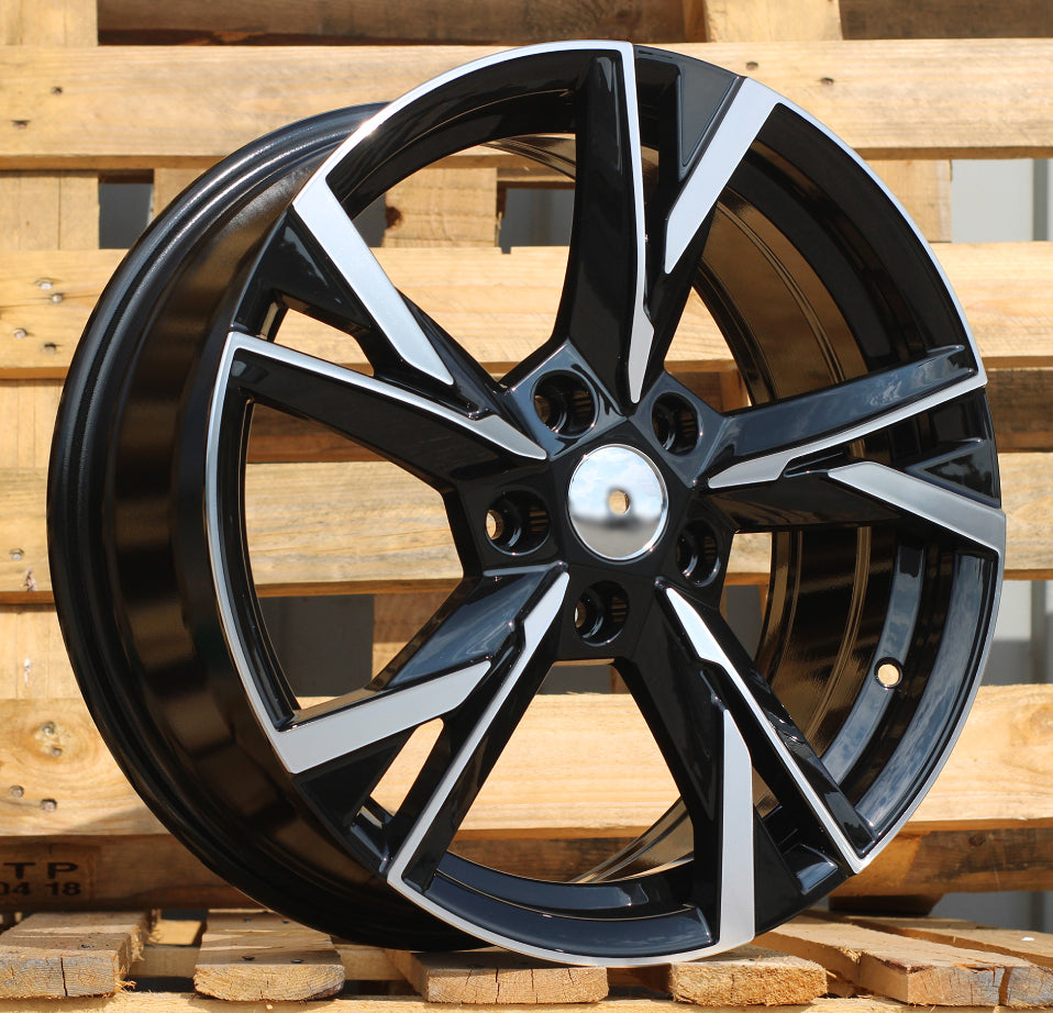 SKODA 6,5x16 5x112 ET46 57,1 Y1241 Noir poli