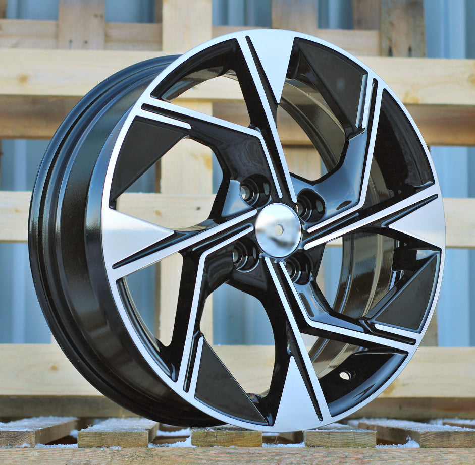 KIA 6,5x16 4x100 ET45 54,1 Y1265 Noir poli