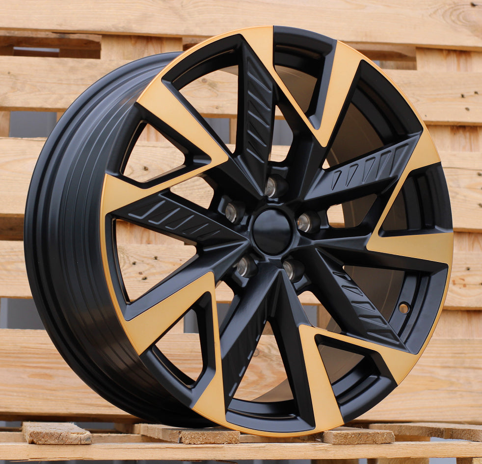 CUPRA 8x18 5x112 ET40 57,1 YF0443 Noir poli semi-mat cuivre