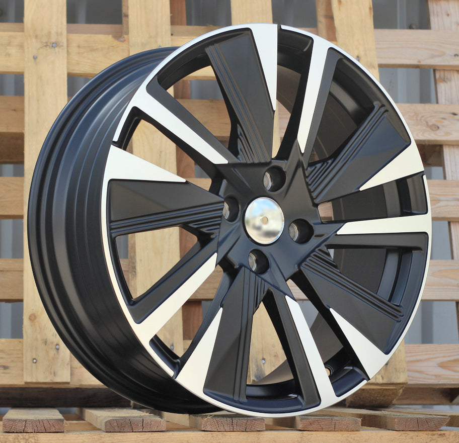 PEUGEOT 7x18 4x108 ET35 65,1 YF1152 Noir poli semi-mat