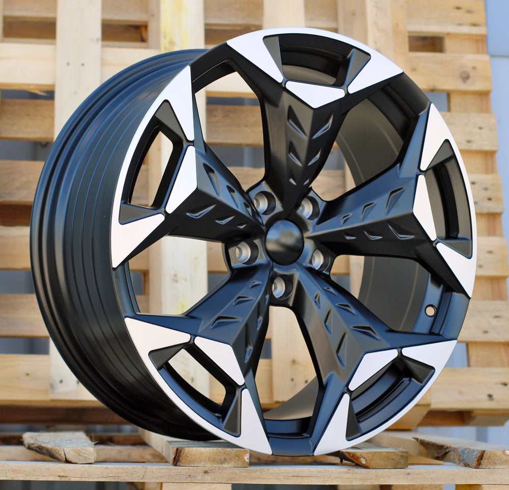 CUPRA 8x18 5x112 ET38 57,1 YF5717 Noir poli semi-mat