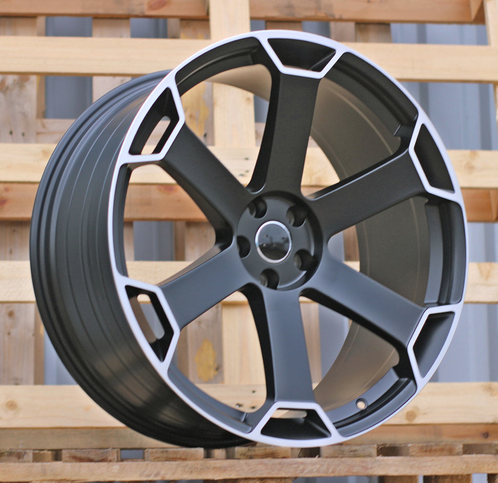 AUDI 10x22 5x112 ET20 66,6 YF6149 Noir satiné
