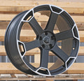 AUDI 9x20 5x112 ET30 66,6 YF6149 Noir semi-mat bord poli