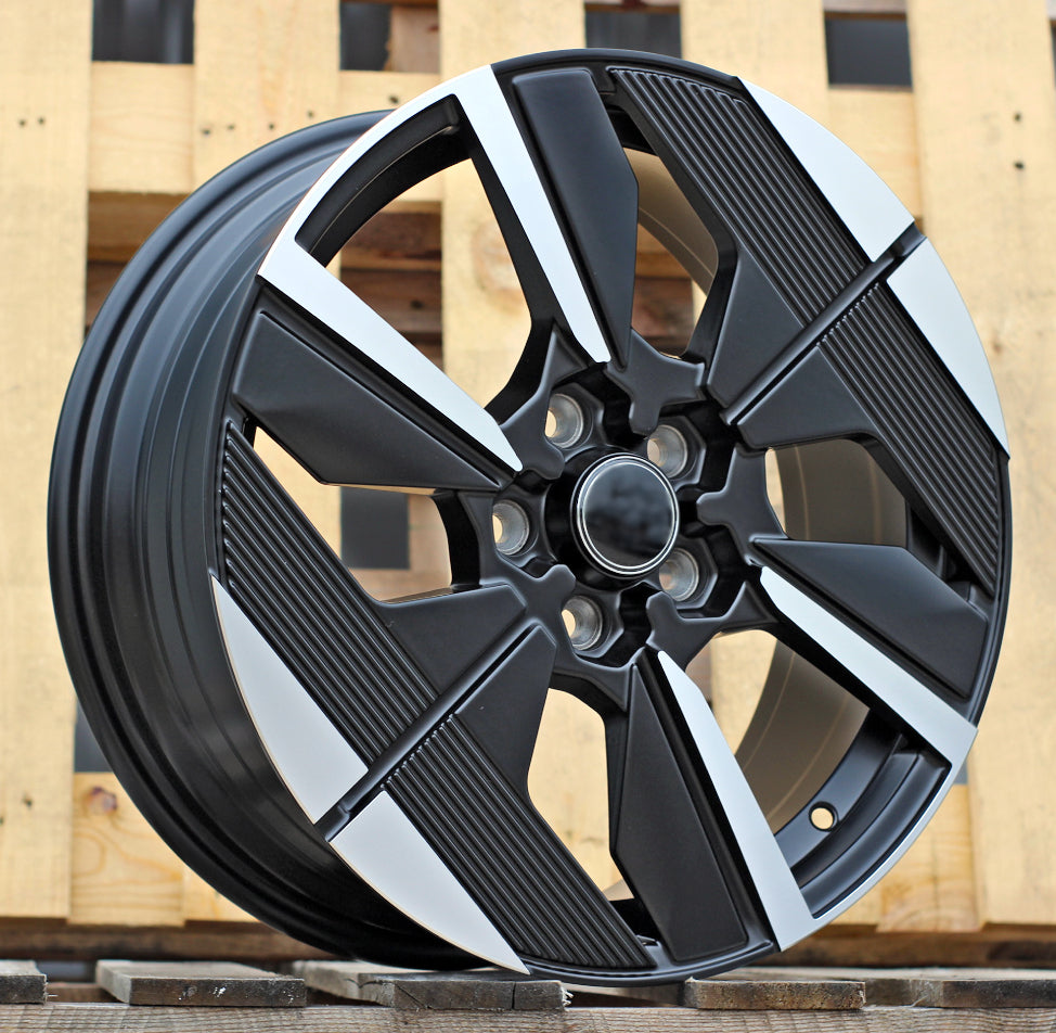 PEUGEOT 7x17 5x108 ET44 65,1 YF6158 Noir poli semi-mat