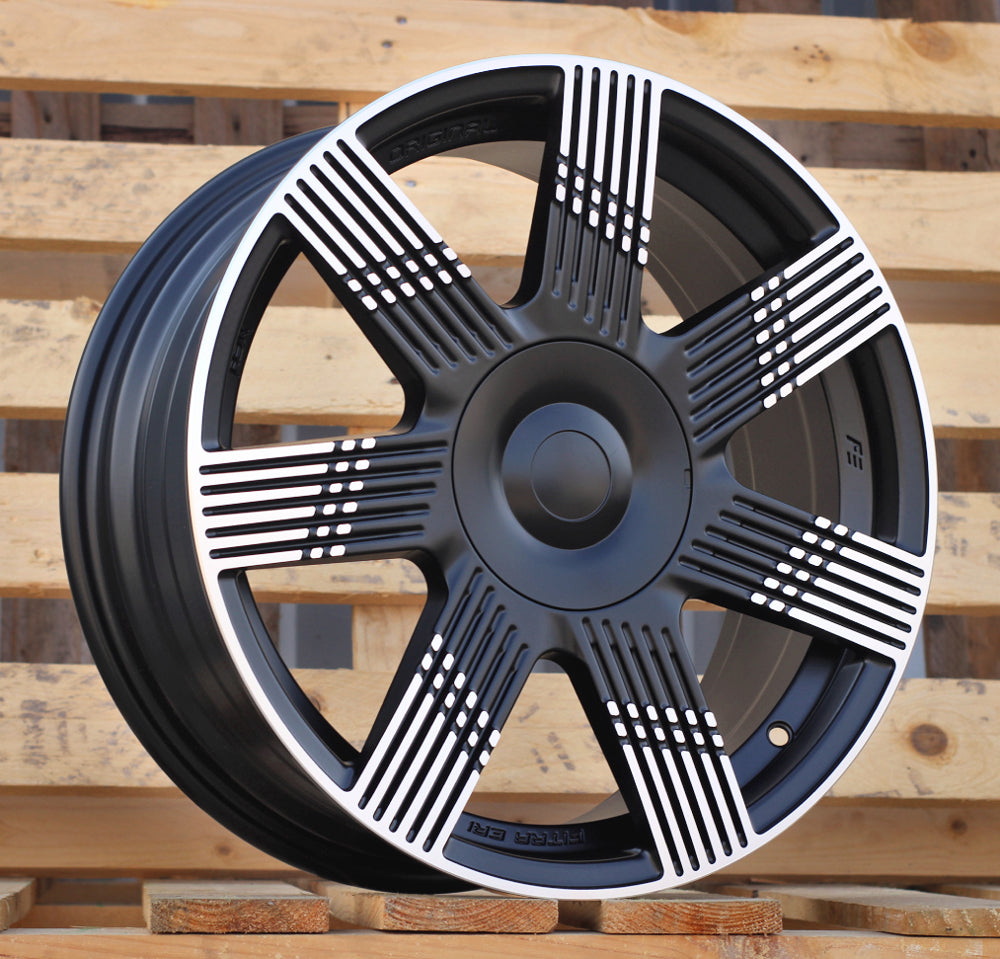 FIAT 6,5x16 4x98 ET35 58,1 YF7074 Noir poli semi-mat