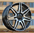 MERCEDES 8x19 5x112 ET52 66,6 YF7075 Noir poli