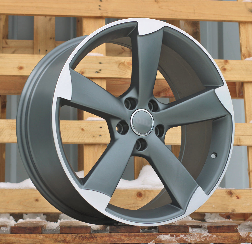 AUDI 8,5x19 5x112 ET45 66.5 BK217 Gris poli