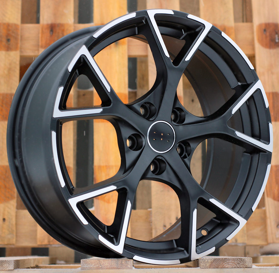 AUDI 7,5x17 5x112 ET42 66,6 3S5997 Noir poli semi-mat